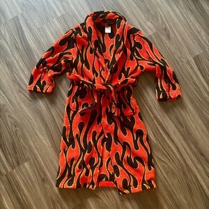 Boys Awesome Flames On Fire Bathrobe 🔥